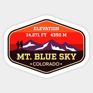 Mt Blue Sky Colorado - 14ers Mountain Climbing Badge Sticker